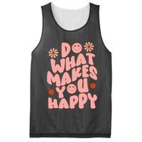 Do What Makes You Happy Hippie Retro Smile Mesh Reversible Basketball Jersey Tank