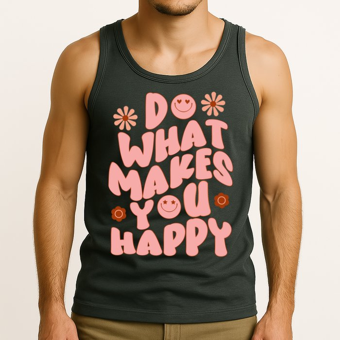 Do What Makes You Happy Hippie Retro Smile Tank Top