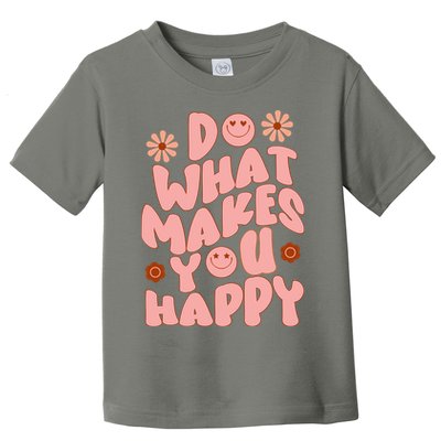 Do What Makes You Happy Hippie Retro Smile Toddler T-Shirt