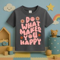 Do What Makes You Happy Hippie Retro Smile Toddler T-Shirt