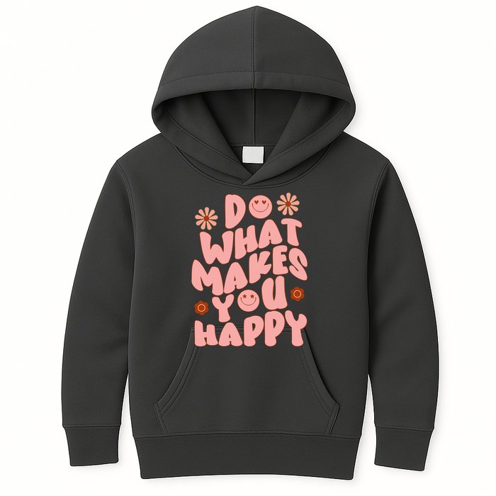 Do What Makes You Happy Hippie Retro Smile Kids Hoodie
