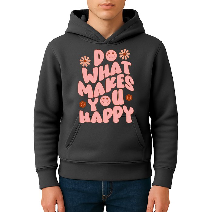 Do What Makes You Happy Hippie Retro Smile Kids Hoodie