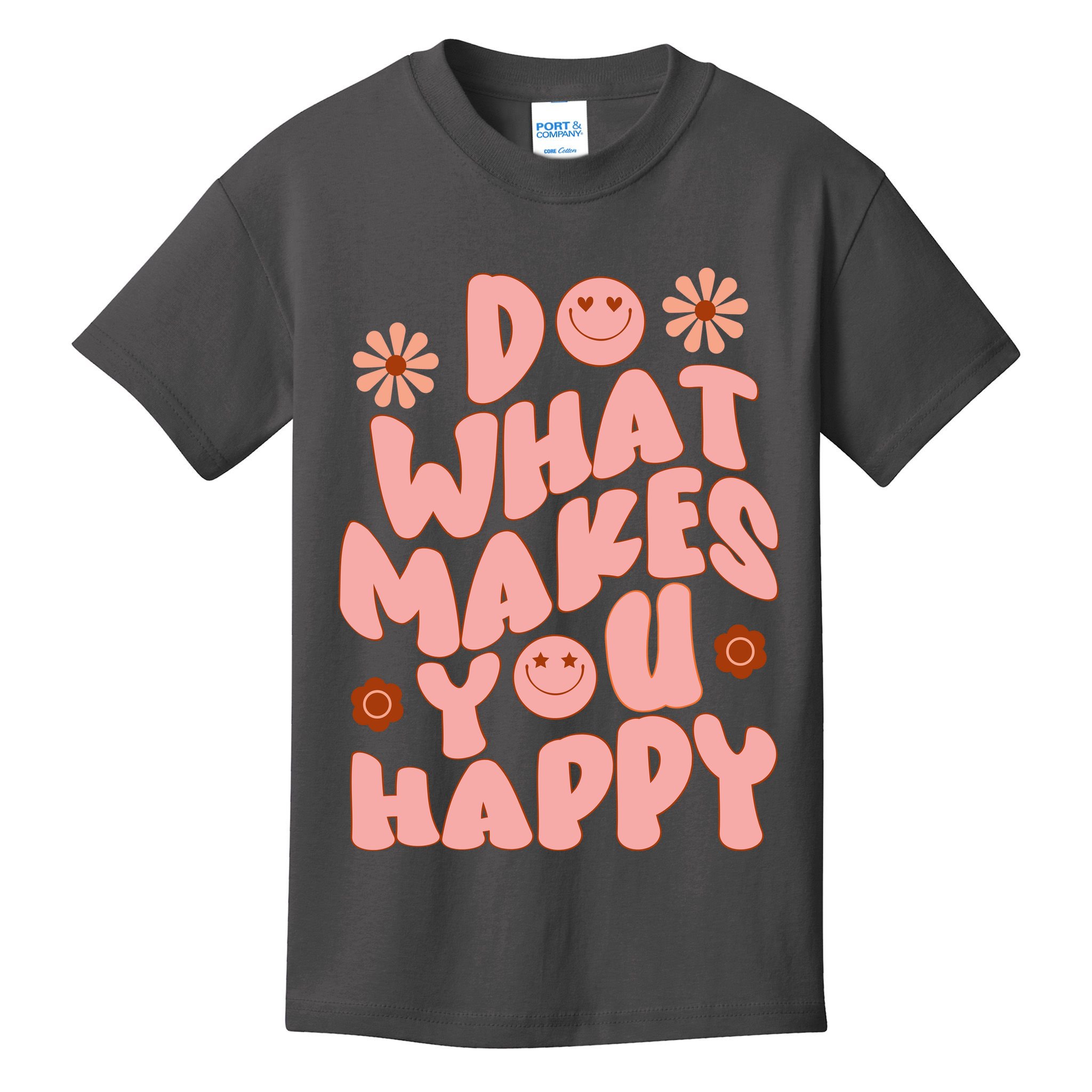 Do What Makes You Happy Hippie Retro Smile Kids T-Shirt