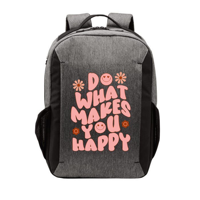 Do What Makes You Happy Hippie Retro Smile Vector Backpack