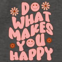 Do What Makes You Happy Hippie Retro Smile Vector Backpack