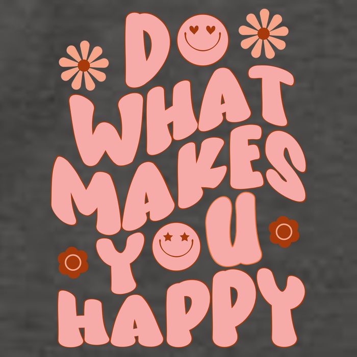 Do What Makes You Happy Hippie Retro Smile Vector Backpack