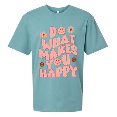 Do What Makes You Happy Hippie Retro Smile Sueded Cloud Jersey T-Shirt