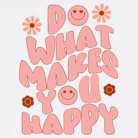 Do What Makes You Happy Hippie Retro Smile Garment-Dyed Sweatshirt