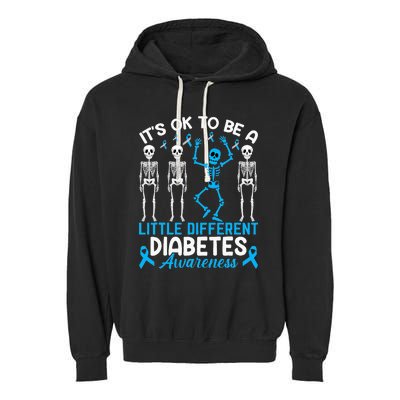 Diabetes Warrior Mom awareness It's Ok To Be Different Garment-Dyed Fleece Hoodie