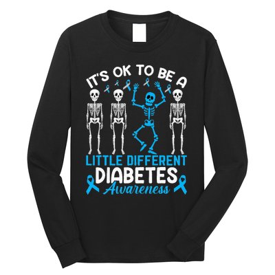 Diabetes Warrior Mom awareness It's Ok To Be Different Long Sleeve Shirt