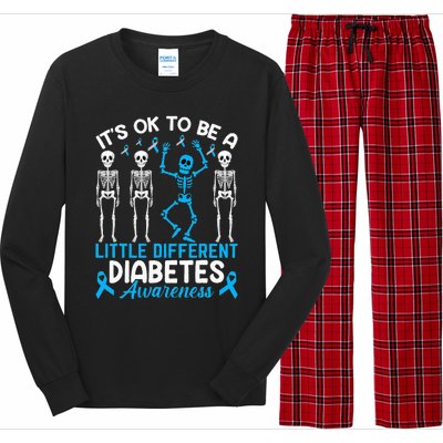 Diabetes Warrior Mom awareness It's Ok To Be Different Long Sleeve Pajama Set