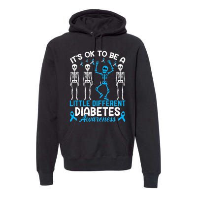 Diabetes Warrior Mom awareness It's Ok To Be Different Premium Hoodie