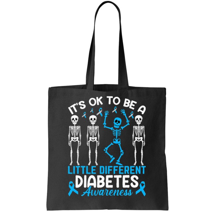 Diabetes Warrior Mom awareness It's Ok To Be Different Tote Bag