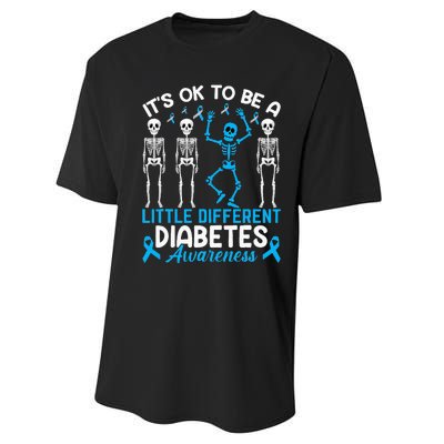 Diabetes Warrior Mom awareness It's Ok To Be Different Performance Sprint T-Shirt