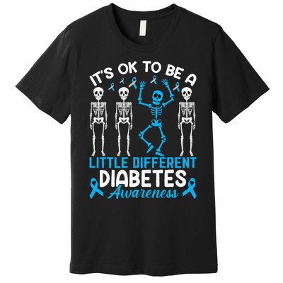 Diabetes Warrior Mom awareness It's Ok To Be Different Premium T-Shirt