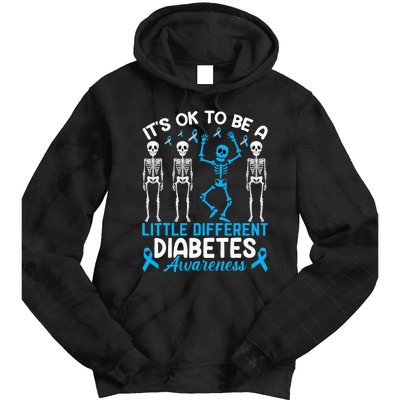 Diabetes Warrior Mom awareness It's Ok To Be Different Tie Dye Hoodie