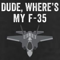 Dude Where’s My F35? Funny Missing F35 Meme Lost Gun Find My F35 7 Panel Mesh Trucker Snapback Hat