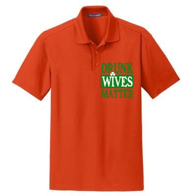 Drunk Wives Matter Gift Dry Zone Grid Polo