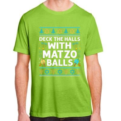 Deck Walls Matzo Balls Ugly Hanukkah Chanukah Adult ChromaSoft Performance T-Shirt