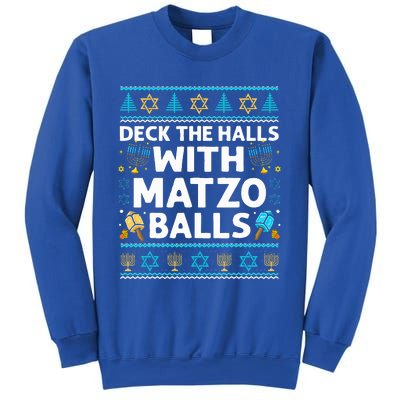 Deck Walls Matzo Balls Ugly Hanukkah Chanukah Sweatshirt