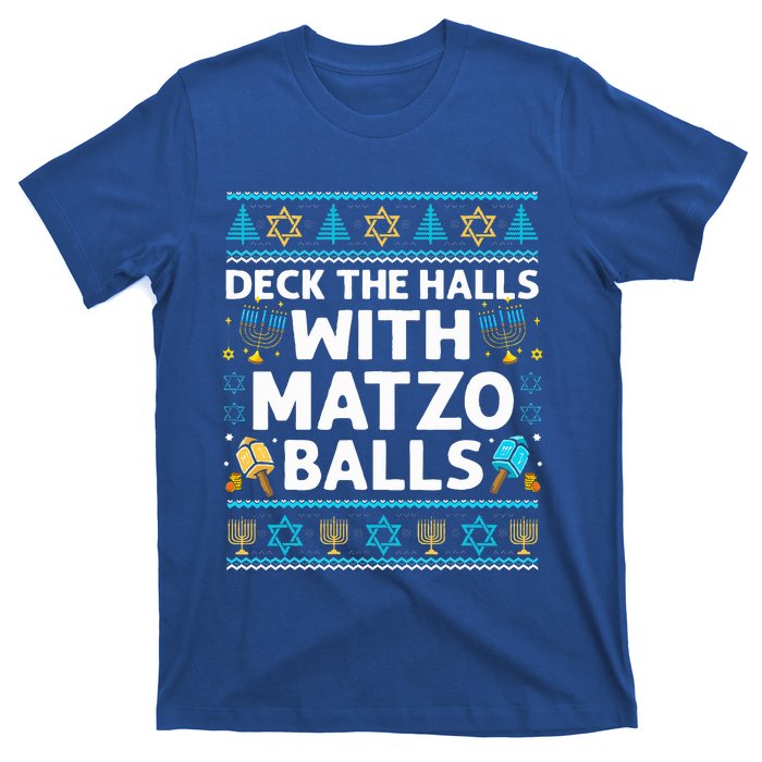 Deck Walls Matzo Balls Ugly Hanukkah Chanukah T-Shirt