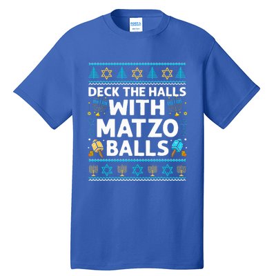 Deck Walls Matzo Balls Ugly Hanukkah Chanukah Tall T-Shirt