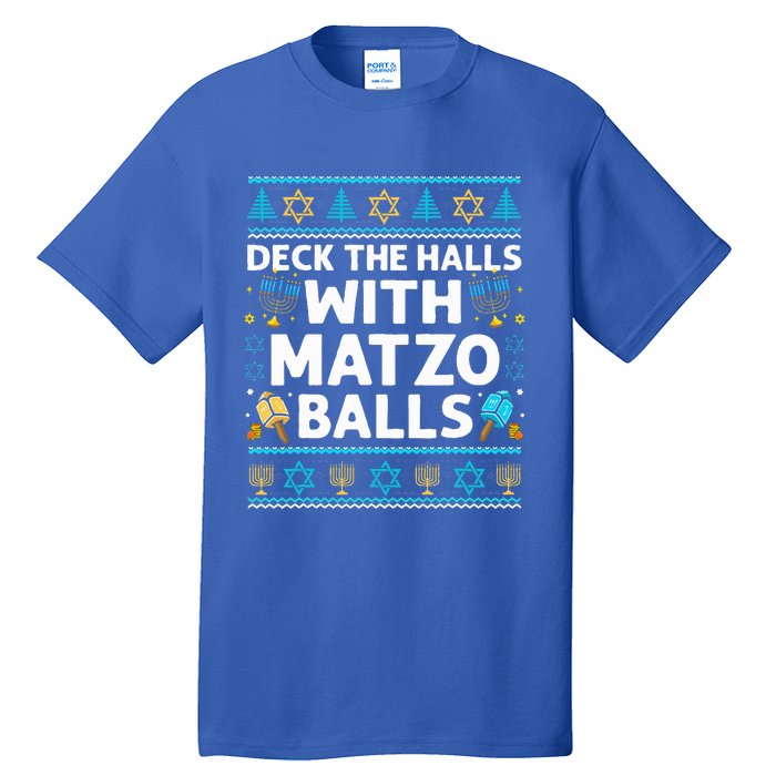 Deck Walls Matzo Balls Ugly Hanukkah Chanukah Tall T-Shirt