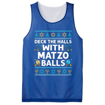 Deck Walls Matzo Balls Ugly Hanukkah Chanukah Mesh Reversible Basketball Jersey Tank