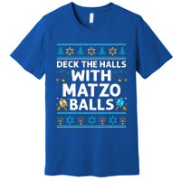 Deck Walls Matzo Balls Ugly Hanukkah Chanukah Premium T-Shirt