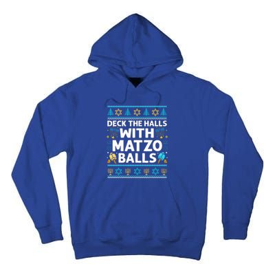 Deck Walls Matzo Balls Ugly Hanukkah Chanukah Tall Hoodie