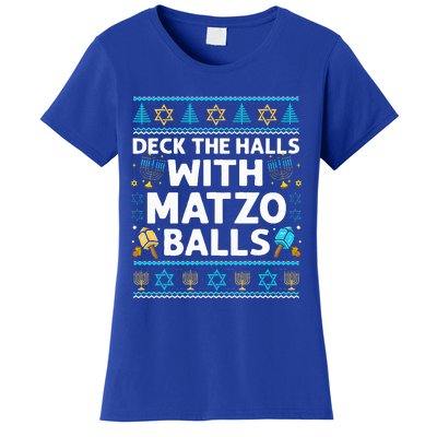 Deck Walls Matzo Balls Ugly Hanukkah Chanukah Women's T-Shirt