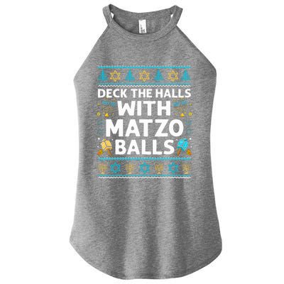 Deck Walls Matzo Balls Ugly Hanukkah Chanukah Women's Perfect Tri Rocker Tank