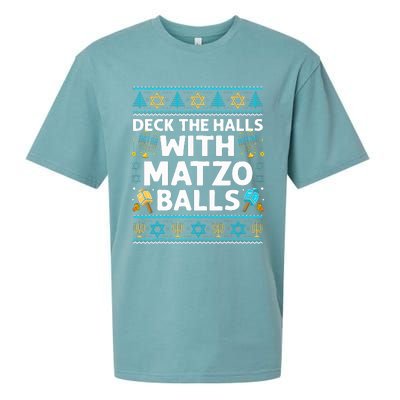 Deck Walls Matzo Balls Ugly Hanukkah Chanukah Sueded Cloud Jersey T-Shirt