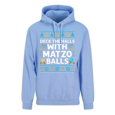 Deck Walls Matzo Balls Ugly Hanukkah Chanukah Unisex Surf Hoodie