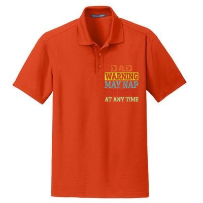 Dad Warning May Nap Suddenly At Any Time Father Gift Dry Zone Grid Polo