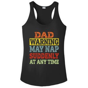 Dad Warning May Nap Suddenly At Any Time Father Gift Ladies PosiCharge Competitor Racerback Tank