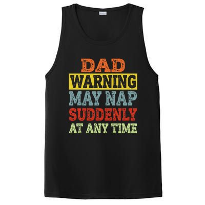 Dad Warning May Nap Suddenly At Any Time Father Gift PosiCharge Competitor Tank