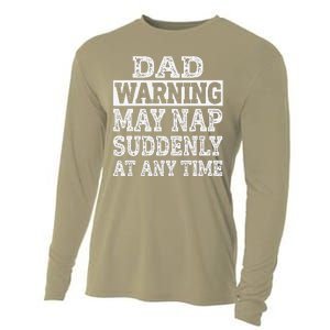 Dad Warning May Nap Suddenly At Any Time Father Cooling Performance Long Sleeve Crew