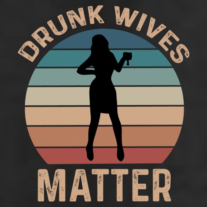 Drunk Wives Matter Funny Ing Gift 7 Panel Mesh Trucker Snapback Hat