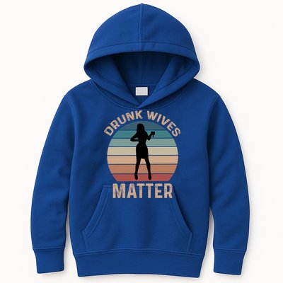 Drunk Wives Matter Funny Ing Gift Kids Hoodie