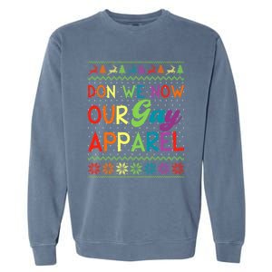 Don We Now Our Gay Lgbt Ugly Christmas Sweater Xmas Gift Garment-Dyed Sweatshirt