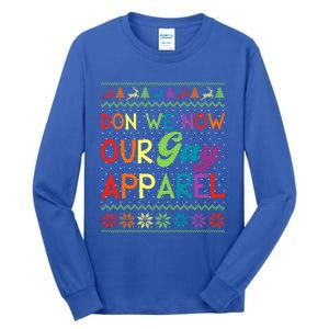 Don We Now Our Gay Lgbt Ugly Christmas Sweater Xmas Gift Tall Long Sleeve T-Shirt