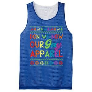 Don We Now Our Gay Lgbt Ugly Christmas Sweater Xmas Gift Mesh Reversible Basketball Jersey Tank