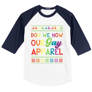 Don We Now Our Gay Lgbt Ugly Christmas Sweater Xmas Gift Baseball Sleeve Shirt