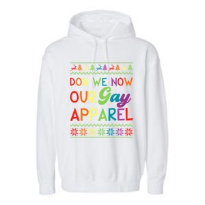 Don We Now Our Gay Lgbt Ugly Christmas Sweater Xmas Gift Garment-Dyed Fleece Hoodie