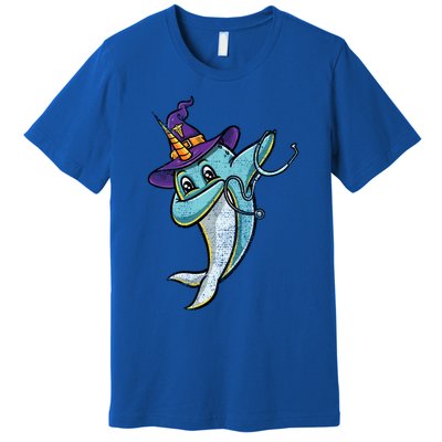 Dabbing Witch Narwhal Nurse Vintage Gift Premium T-Shirt