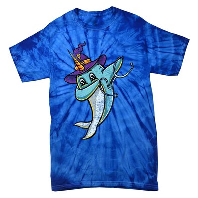 Dabbing Witch Narwhal Nurse Vintage Gift Tie-Dye T-Shirt