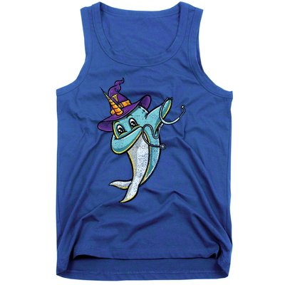 Dabbing Witch Narwhal Nurse Vintage Gift Tank Top