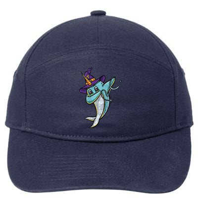 Dabbing Witch Narwhal Nurse Vintage Gift 7-Panel Snapback Hat