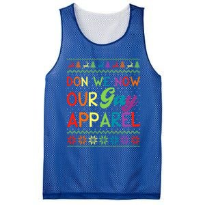 Don We Now Our Gay Lgbt Ugly Christmas Sweater Xmas Meaningful Gift Mesh Reversible Basketball Jersey Tank